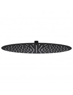 Testa Doccia a Pioggia in Acciaio Inox 40 cm Rotonda Nera 2
