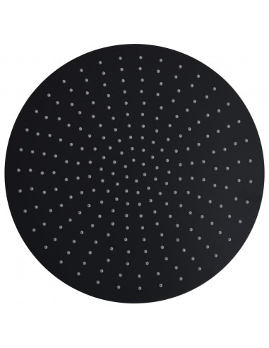 Testa Doccia a Pioggia in Acciaio Inox 40 cm Rotonda Nera