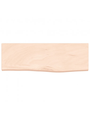 Ripiano a Parete 60x20x2 cm Legno Massello Rovere Non Trattato