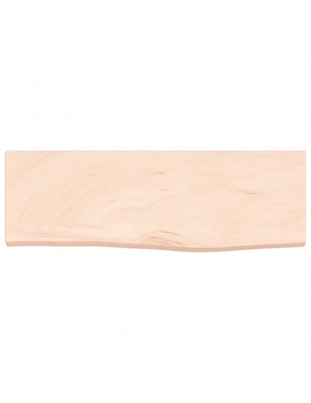 Ripiano a Parete 60x20x2 cm Legno Massello Rovere Non Trattato