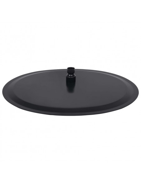 Testa Doccia a Pioggia in Acciaio Inox 40 cm Rotonda Nera
