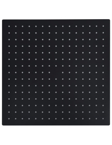 Testa Doccia a Pioggia in Acciaio Inox 40x40 cm Quadrata Nera