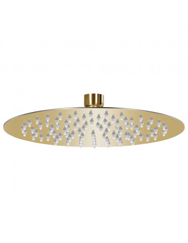 Testa Doccia a Pioggia in Acciaio Inox 20 cm Rotonda Oro