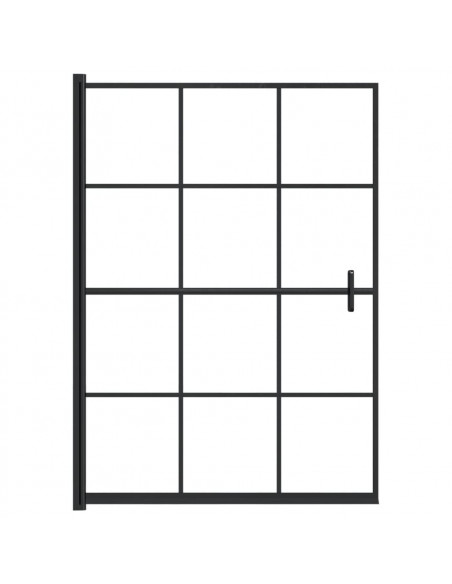 Pannello per Box Doccia in ESG 100x140 cm Nero