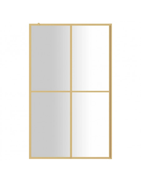 Parete per Doccia Walk-in Vetro Trasparente ESG 118x195 cm Oro