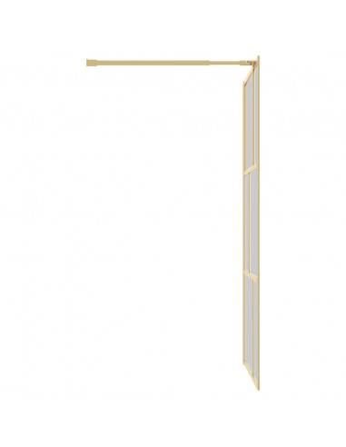 Parete per Doccia Walk-in Vetro Trasparente ESG 100x195 cm Oro