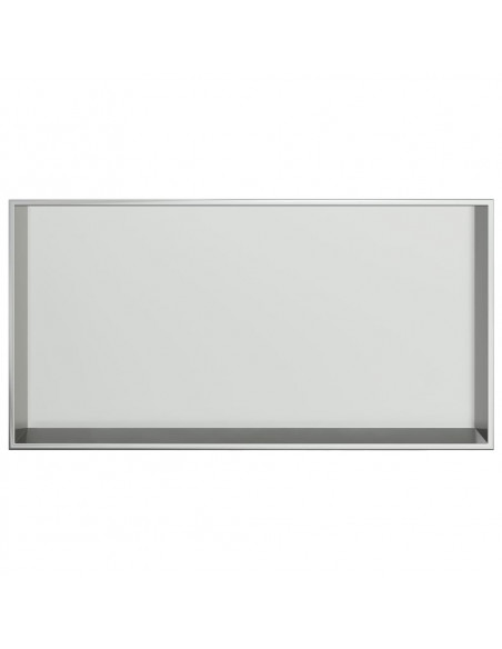 Nicchia per Doccia Argento Spazzolato 62x32x9cm in Acciaio Inox