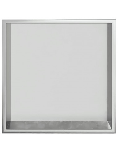 Nicchia per Doccia Argento Spazzolato 32x32x9cm in Acciaio Inox