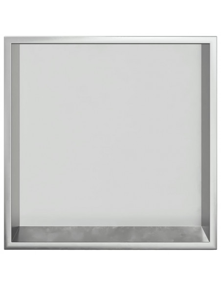Nicchia per Doccia Argento Spazzolato 32x32x9cm in Acciaio Inox