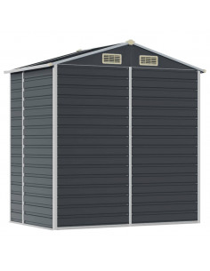 Capanno da Giardino Antracite 191x130x198 cm in Acciaio Zincato 2