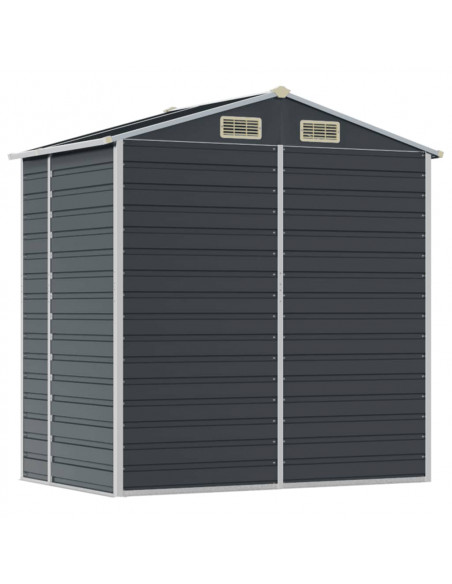 Capanno da Giardino Antracite 191x130x198 cm in Acciaio Zincato