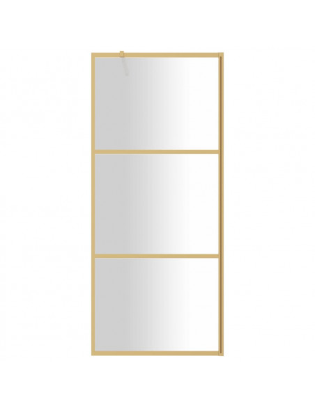 Parete per Doccia Walk-in Vetro Trasparente ESG 90x195 cm Oro