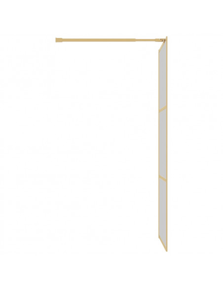 Parete per Doccia Walk-in Vetro Trasparente ESG 90x195 cm Oro