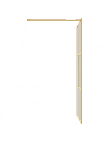 Parete per Doccia Walk-in Vetro Trasparente ESG 115x195 cm Oro