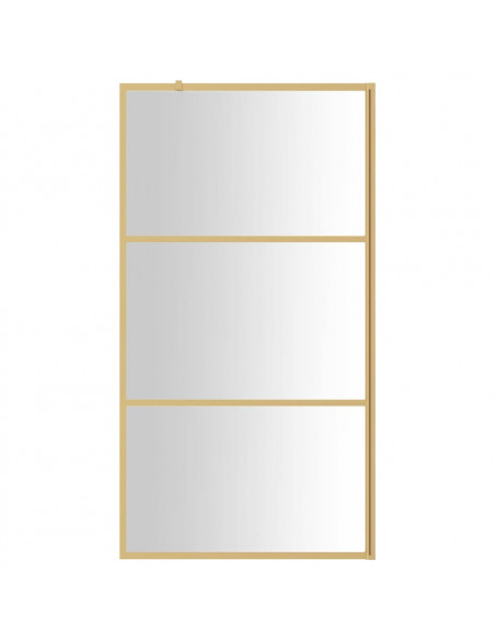 Parete per Doccia Walk-in Vetro Trasparente ESG 100x195 cm Oro