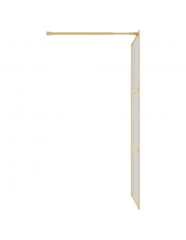 Parete per Doccia Walk-in Vetro Trasparente ESG 100x195 cm Oro
