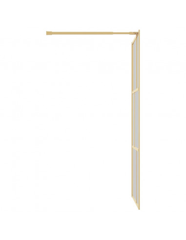 Parete per Doccia Walk-in Vetro Trasparente ESG 80x195 cm Oro