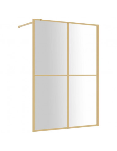 Parete per Doccia Walk-in Vetro Trasparente ESG 140x195 cm Oro