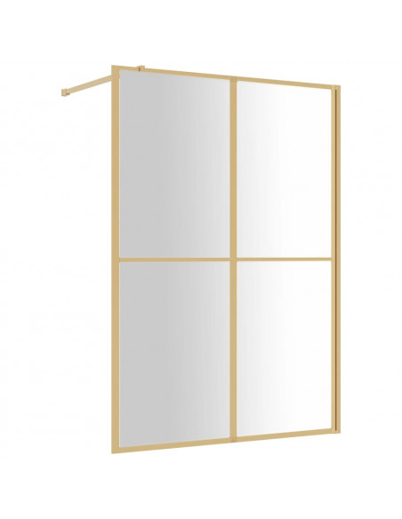Parete per Doccia Walk-in Vetro Trasparente ESG 140x195 cm Oro