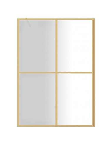 Parete per Doccia Walk-in Vetro Trasparente ESG 140x195 cm Oro