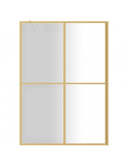 Parete per Doccia Walk-in Vetro Trasparente ESG 140x195 cm Oro