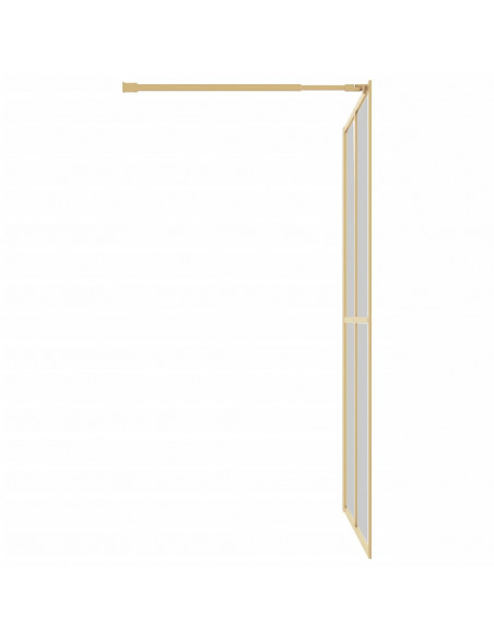 Parete per Doccia Walk-in Vetro Trasparente ESG 140x195 cm Oro