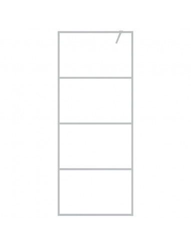 Parete Doccia Walk in Argento 80x195 cm Vetro Trasparente ESG