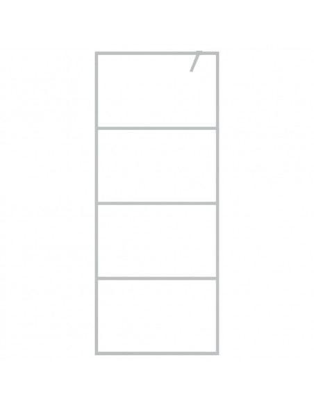 Parete Doccia Walk in Argento 80x195 cm Vetro Trasparente ESG