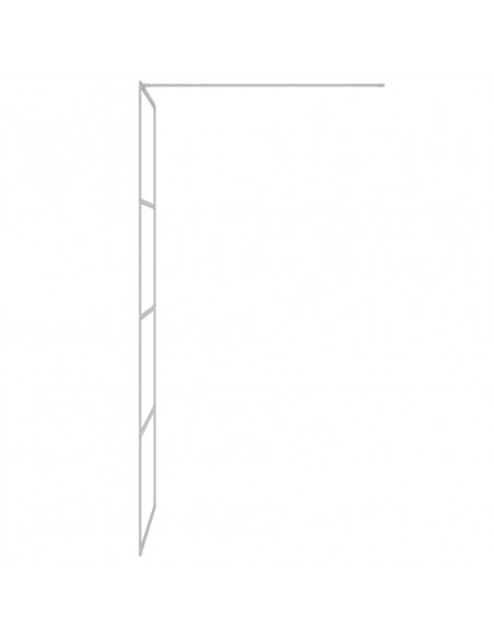 Parete Doccia Walk in Argento 80x195 cm Vetro Trasparente ESG