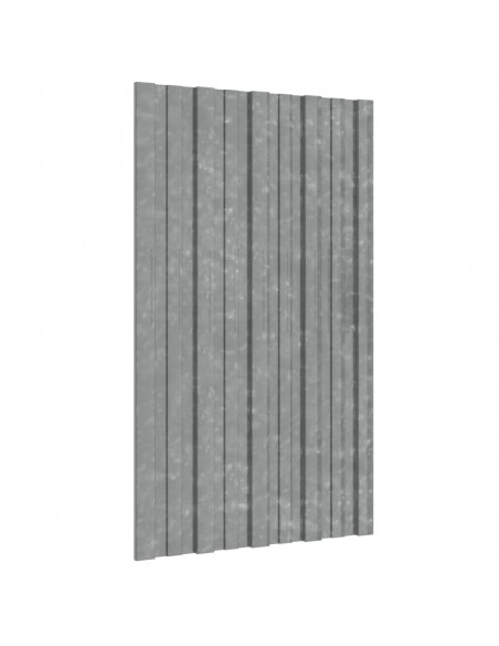 Pannelli da Tetto 36 pz in Acciaio Zincato Argento 80x45 cm