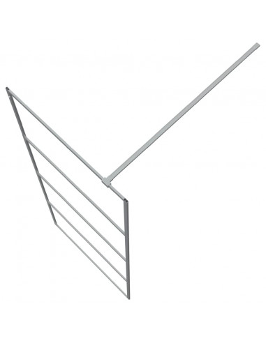 Parete Doccia Walk in Argento 80x195 cm Vetro Trasparente ESG