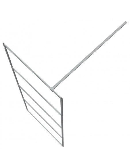 Parete Doccia Walk in Argento 80x195 cm Vetro Trasparente ESG