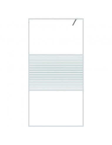 Parete Doccia Walk in Bianca 100x195 cm Vetro Trasparente ESG