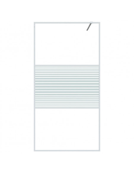 Parete Doccia Walk in Bianca 100x195 cm Vetro Trasparente ESG