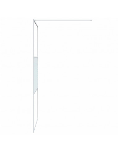 Parete Doccia Walk in Bianca 100x195 cm Vetro Trasparente ESG