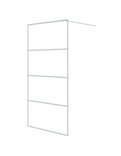 Parete Doccia Walk in Bianca 100x195 cm Vetro Trasparente ESG 2