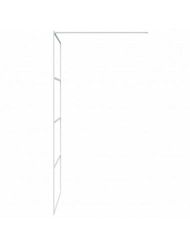 Parete Doccia Walk in Bianca 100x195 cm Vetro Trasparente ESG