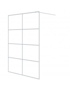 Parete Doccia Walk in Bianca 140x195 cm Vetro Trasparente ESG 2