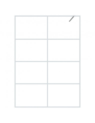 Parete Doccia Walk in Bianca 140x195 cm Vetro Trasparente ESG