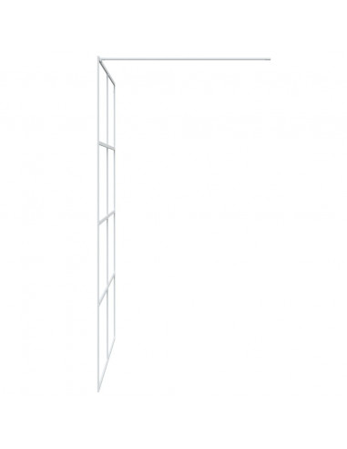 Parete Doccia Walk in Bianca 140x195 cm Vetro Trasparente ESG
