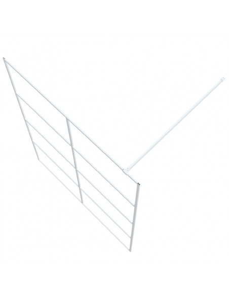 Parete Doccia Walk in Bianca 140x195 cm Vetro Trasparente ESG