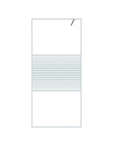 Parete Doccia Walk in Bianca 90x195 cm Vetro Trasparente ESG