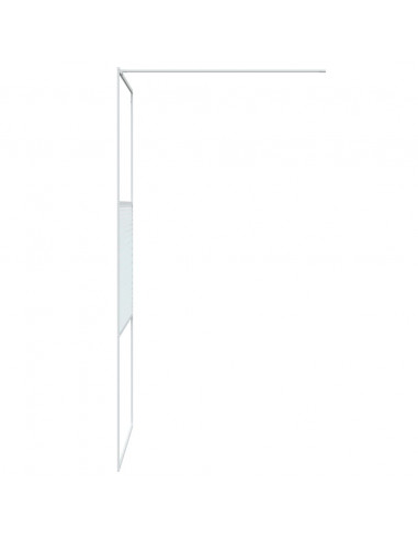 Parete Doccia Walk in Bianca 90x195 cm Vetro Trasparente ESG