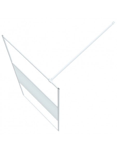 Parete Doccia Walk in Bianca 90x195 cm Vetro Trasparente ESG