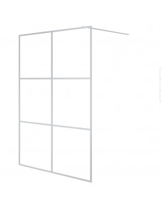 Parete Doccia Walk in Argento 140x195 cm Vetro Trasparente ESG 2