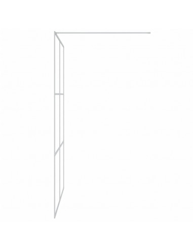Parete Doccia Walk in Argento 140x195 cm Vetro Trasparente ESG