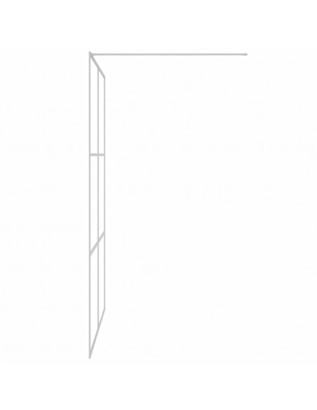 Parete Doccia Walk in Argento 140x195 cm Vetro Trasparente ESG