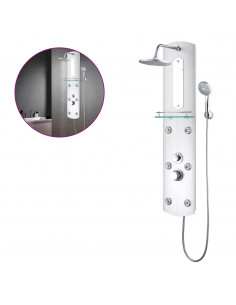 Pannello Doccia 25x43x120 cm Argento 2