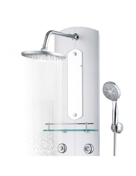 Pannello Doccia 25x43x120 cm Argento