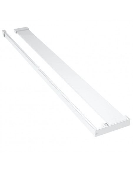 Parete Doccia con Mensola Cromo 90x195cm Vetro ESG e Alluminio